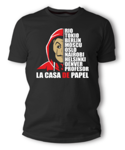T Shirt La casa de papel Half Face