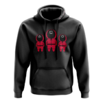 Squid Game Soldier Φούτερ κουκούλα μαύρο - κόκκινο